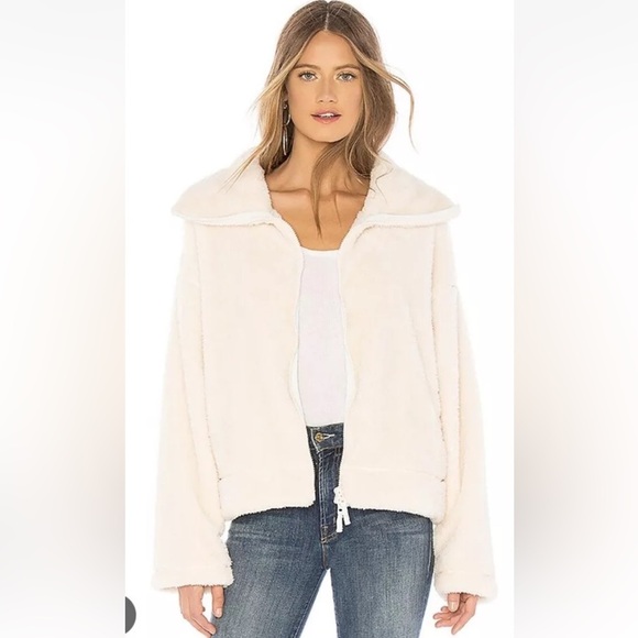 FP Movement Dazed High Neck Sherpa Jacket Cream Ivory Women’s Size Small - Picture 1 of 7